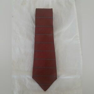 Tommy Hilfiger Burgundy Striped Tie